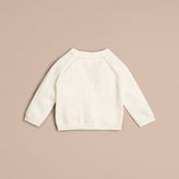 Thumbnail for your product : Burberry Open Stitch Detail Cotton Cardigan