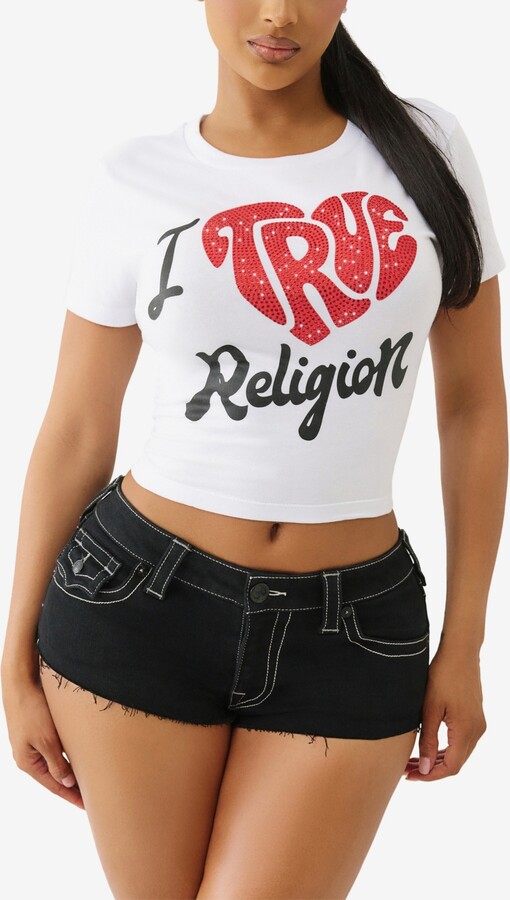 True Religion Women's I Love Crew Neck T-Shirt