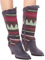 Thumbnail for your product : Isabel Marant Leesta suede-trimmed boots