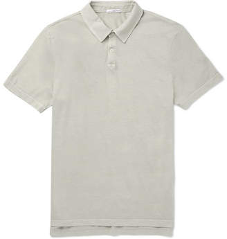 James Perse Supima Cotton-Jersey Polo Shirt - Men - Gray green