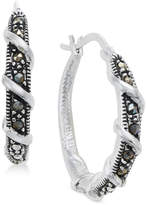 Thumbnail for your product : Macy's Marcasite Wrap-Look Hoop Earrings in Silver-Plate