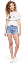 Thumbnail for your product : Juicy Couture Palm Patch Frayed Denim Mid-Rise Short