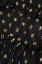 Thumbnail for your product : Vanessa Bruno Julianna Ruffled Fil Coupé Chiffon Maxi Dress - Black