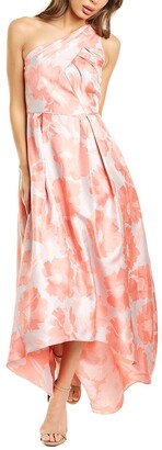 Adrianna Papell Floral Jacquard Gown