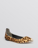 Thumbnail for your product : Brian Atwood Pointed Toe Flats - Violette Leopard Print