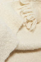 Thumbnail for your product : LAUREN MANOOGIAN Bindle Fringed Alpaca And Wool-blend Shoulder Bag - White