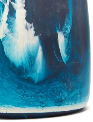 Dinosaur Designs Pebble Large Marbled-resin Vase - Blue Multi