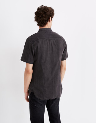 Madewell Denim Perfect Short-Sleeve Shirt in Cutler Wash