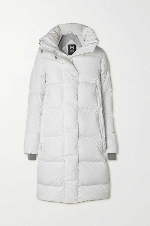 Canada Goose Byward Hooded Grosgrain-trimmed Quilted Shell Down Parka -  White - ShopStyle Coats