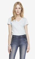 Thumbnail for your product : Express Space Dyed Slub Knit V-Neck Tee