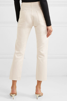 CASASOLA Mid-rise Cropped Straight-leg Jeans - Off-white