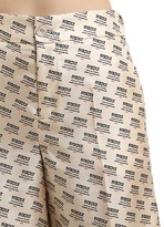 Thumbnail for your product : Gucci Logo Printed Silk Twill Shorts