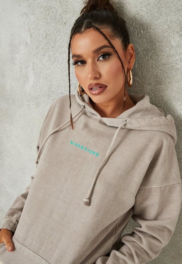Missguided Sand Oversized Hoodie - ShopStyle