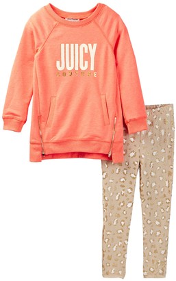 Juicy Couture Tunic & Animal Print Legging Set (Little Girls)