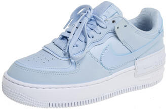 Nike Blue Leather Air Force 1 Shadow Baby Blue Ghost Sneakers Size 37.5 -  ShopStyle