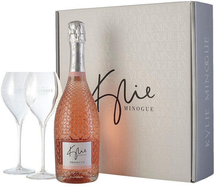 Kylie Minogue Wines Kylie Minogue Prosecco Rosé NV & Glasses Gift Box