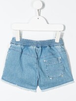 Thumbnail for your product : Chloé Children Drawstring Waist Denim Shorts