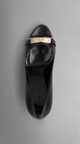 Thumbnail for your product : Burberry Horseferry Check Peep-toe Pumps