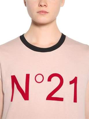 N°21 Logo Cotton Jersey Sleeveless T-Shirt