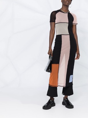 McQ Colour-Block Semi-Sheer Dress