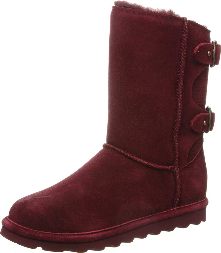 burgundy bearpaw boots