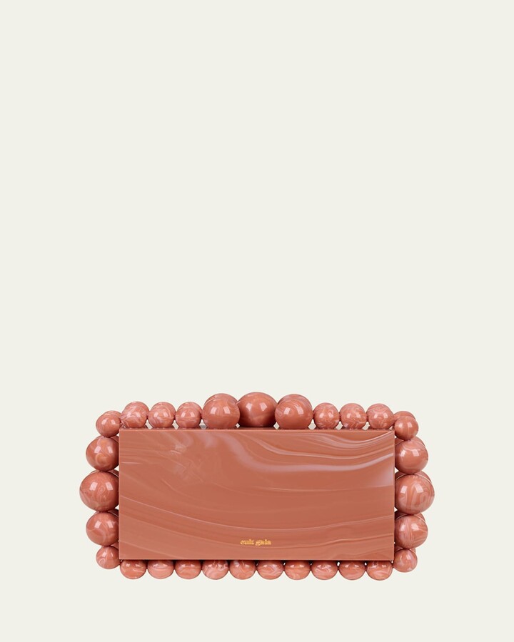 Cult Gaia Eos Beaded Acrylic Clutch Bag