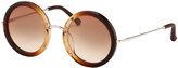 Thumbnail for your product : The Row Ombre Round Circle Sunglasses, Brown