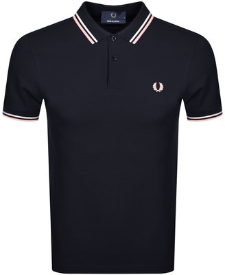 Fred Perry Twin Tipped Polo T Shirt Navy