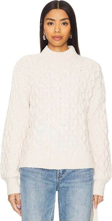 Cable Mock Neck Sweater