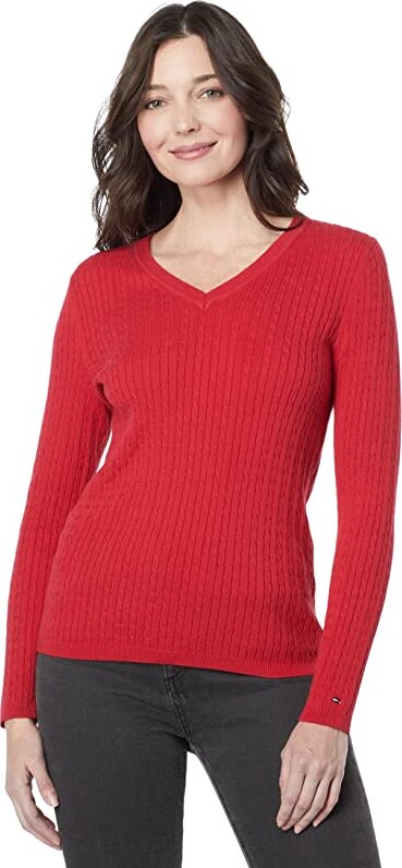 Tommy Hilfiger Women's Red Sweater | ShopStyle
