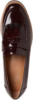 Thumbnail for your product : Franco Sarto Deep Merlot Carolynn Real Fur Patent Loafers