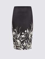 Thumbnail for your product : M&S Collection Floral Print Pencil Midi Skirt