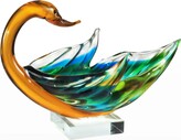 Thumbnail for your product : Dale Tiffany Swan Bowl Art Glass Sculpture
