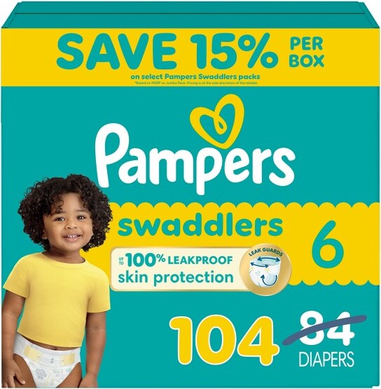 PampersSwaddlersSensitiveDisposableDiapers-Sie-104ct