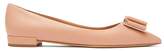 Thumbnail for your product : Ferragamo Zeri Leather Ballet Flats - Womens - Beige
