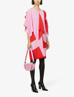 Burberry Geometric-print silk-crepe midi dress