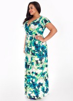 Thumbnail for your product : IGIGI Alison Plus Size Maxi Dress in Turquoise Dream