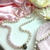 Thumbnail for your product : Farra Pearls & Rose Quartz Multi-Way Necklace