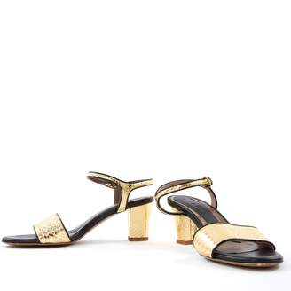 Marni Gold Leather Sandals