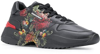 DSQUARED2 Floral Painted Sneakers