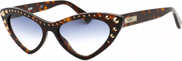 Moschino Sunglasses Cat Eye Full Rim Havana Frame And Dark Blue Gradient Lens Mos093/s008608