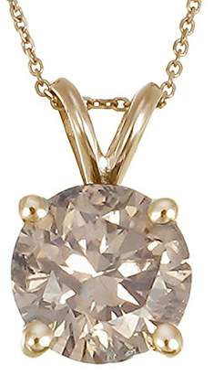 Vir Jewels 14K Yellow Gold Champagne Diamond Solitaire Pendant (1 CT)