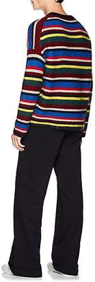Kenzo Men's Tiger-Embroidered Striped Wool-Blend Sweater