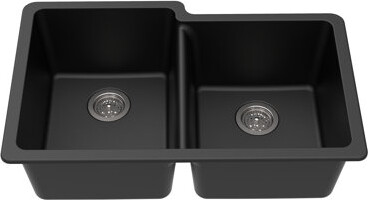 Winpro Granite 33" L x 21" W Double Bowl Undermount Kitchen Sink