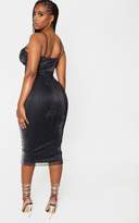 Thumbnail for your product : PrettyLittleThing Shape Black Plisse Cowl Neck Midaxi Dress