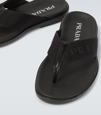 Prada Logo thong sandals