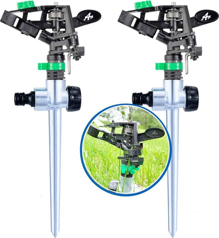 AGRICULTURAL PRODUCTS AN Sprinklers for Yard, Lawn and Garden, 80 to 5800 sq. ft. Adjustable Coverage (2-count)