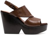 Thumbnail for your product : Clergerie Dido lizard-skin effect 110mm sandals