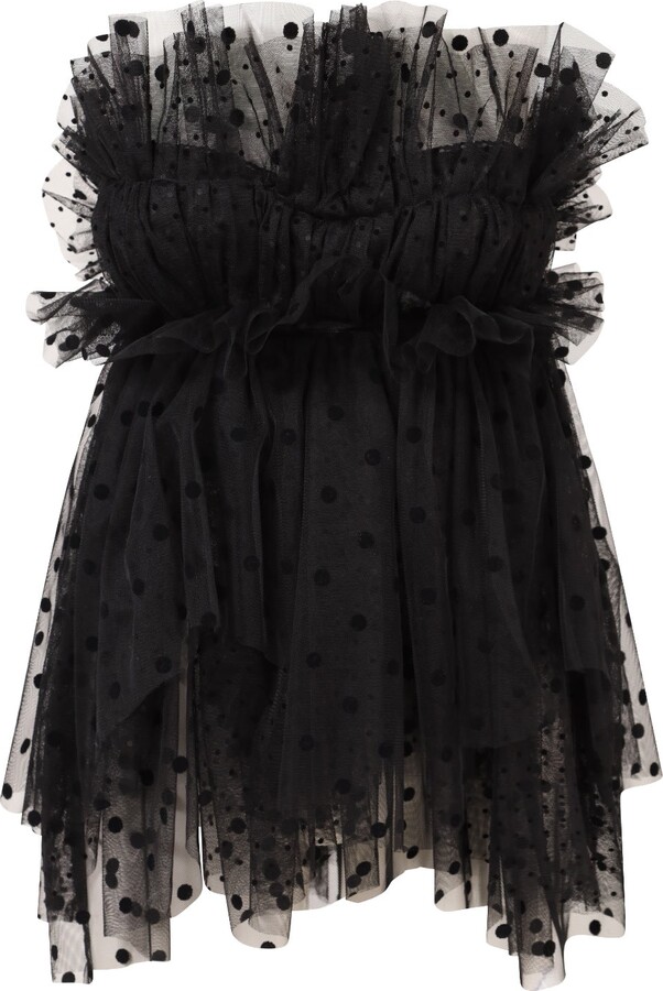 Black Dakota Dotty Tulle Mini Dress