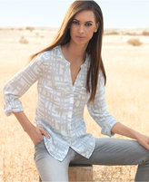 Thumbnail for your product : INC International Concepts Printed Split-Neck Shirt